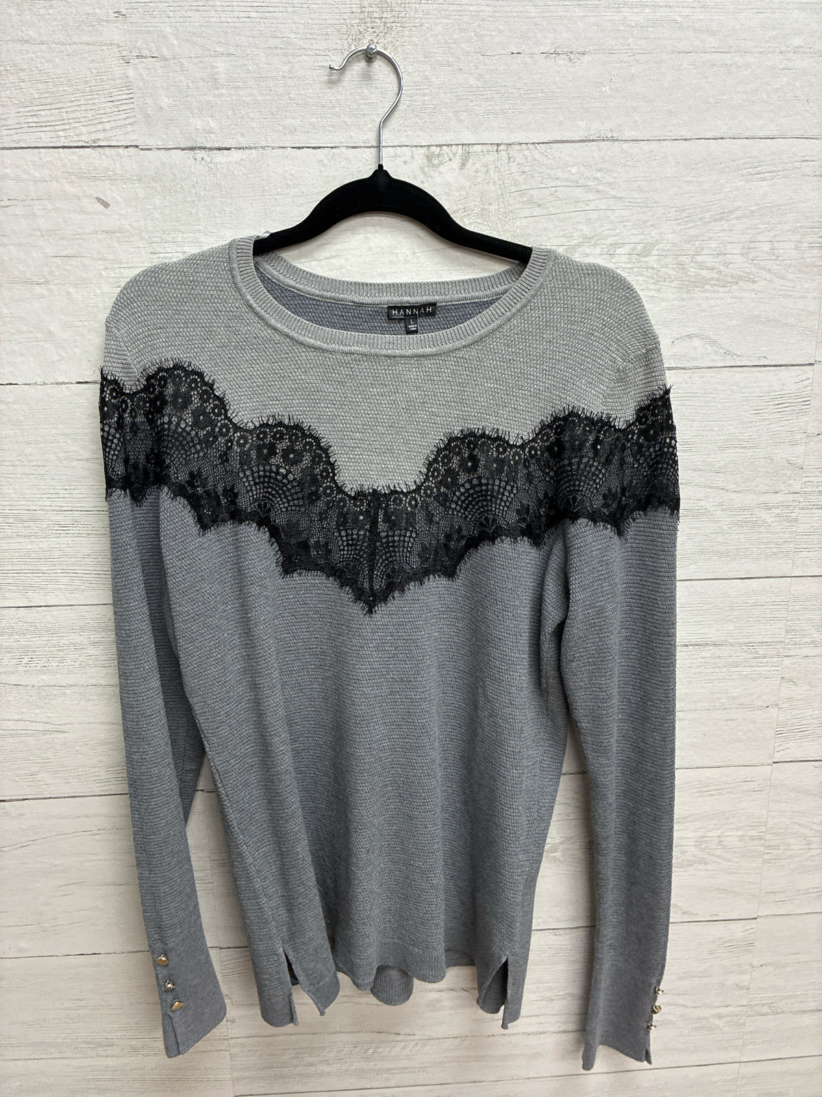 Size L Hannah Gray Womens Sweater