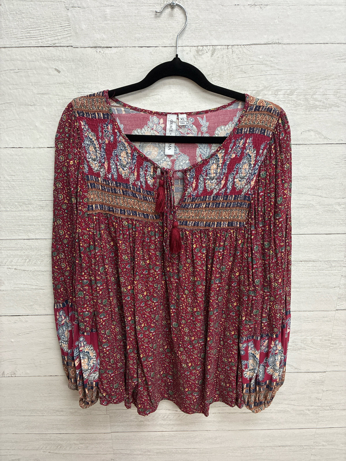 Size XL Grace+Karma Red Womens Shirt