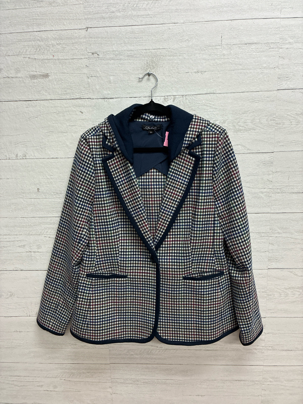 Size L Charlie B Plaid Womens Blazer