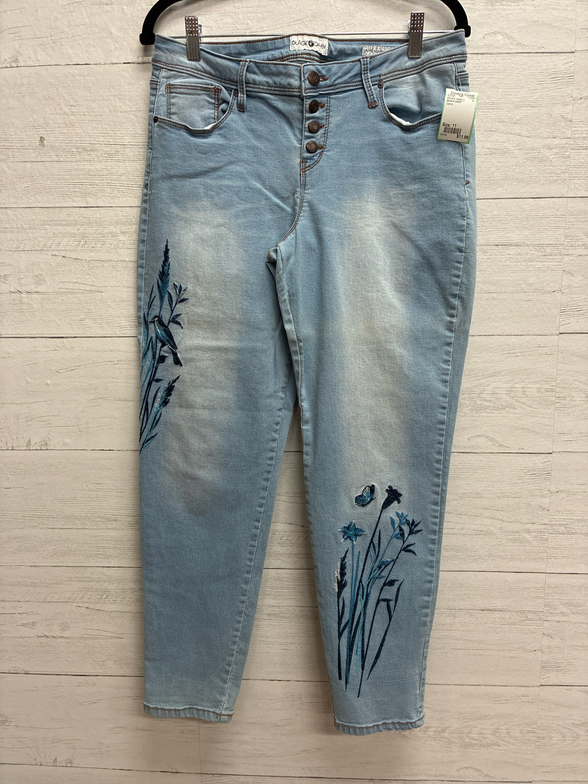Size 11 BLACK DAISY Denim Womens Jeans