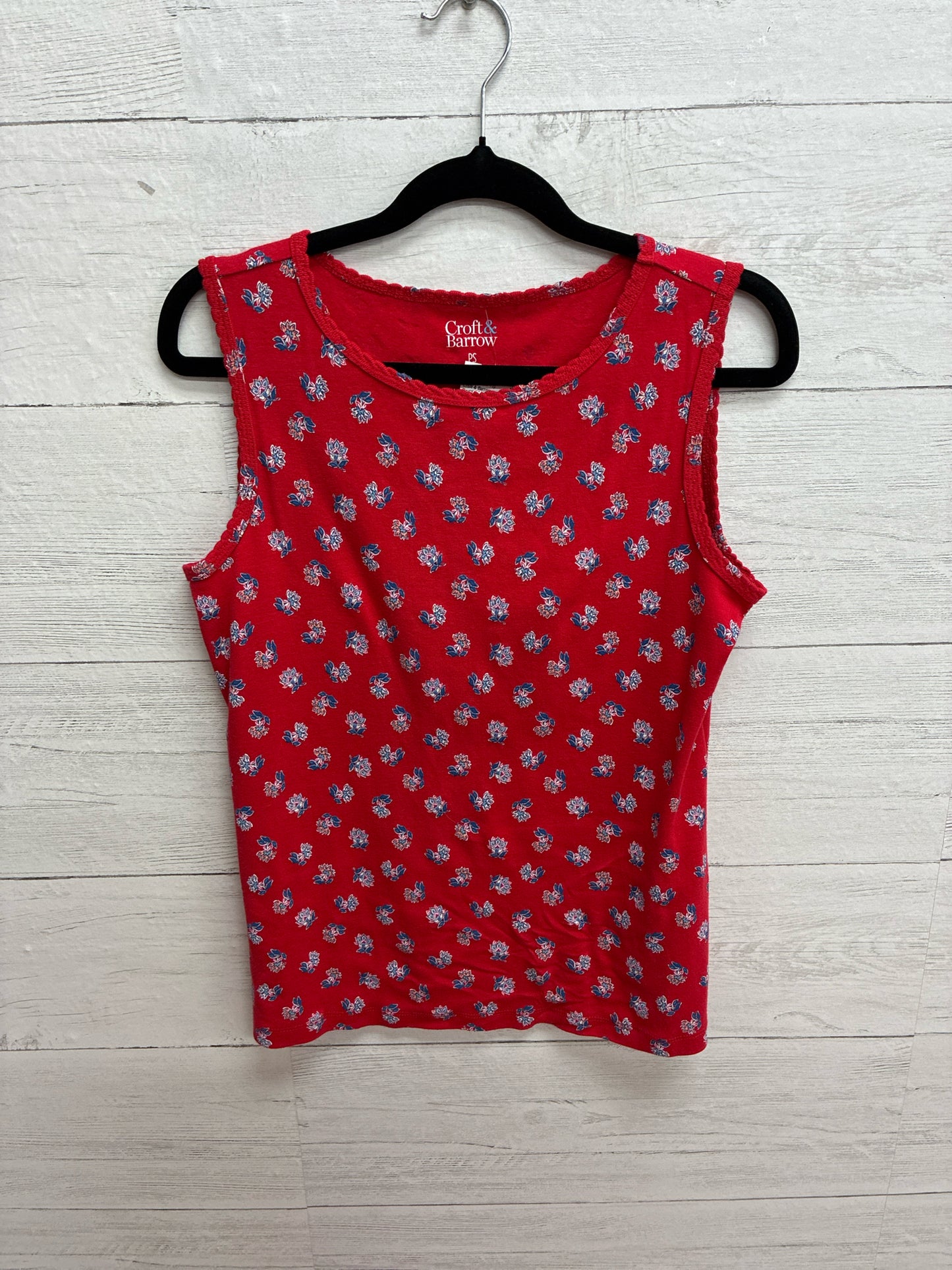 Size S Croft & Barrow Red Womens Tank-Top