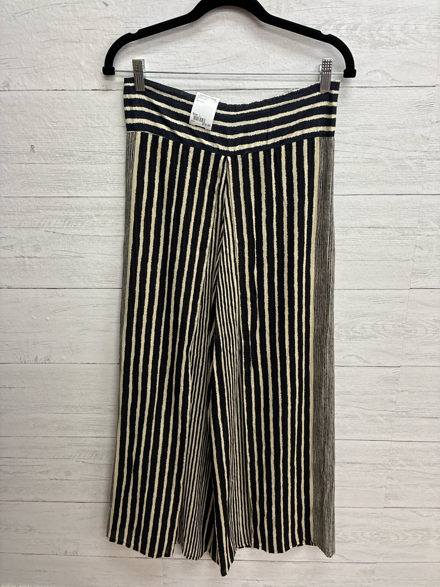 Size L A Black /Multi Womens Pants