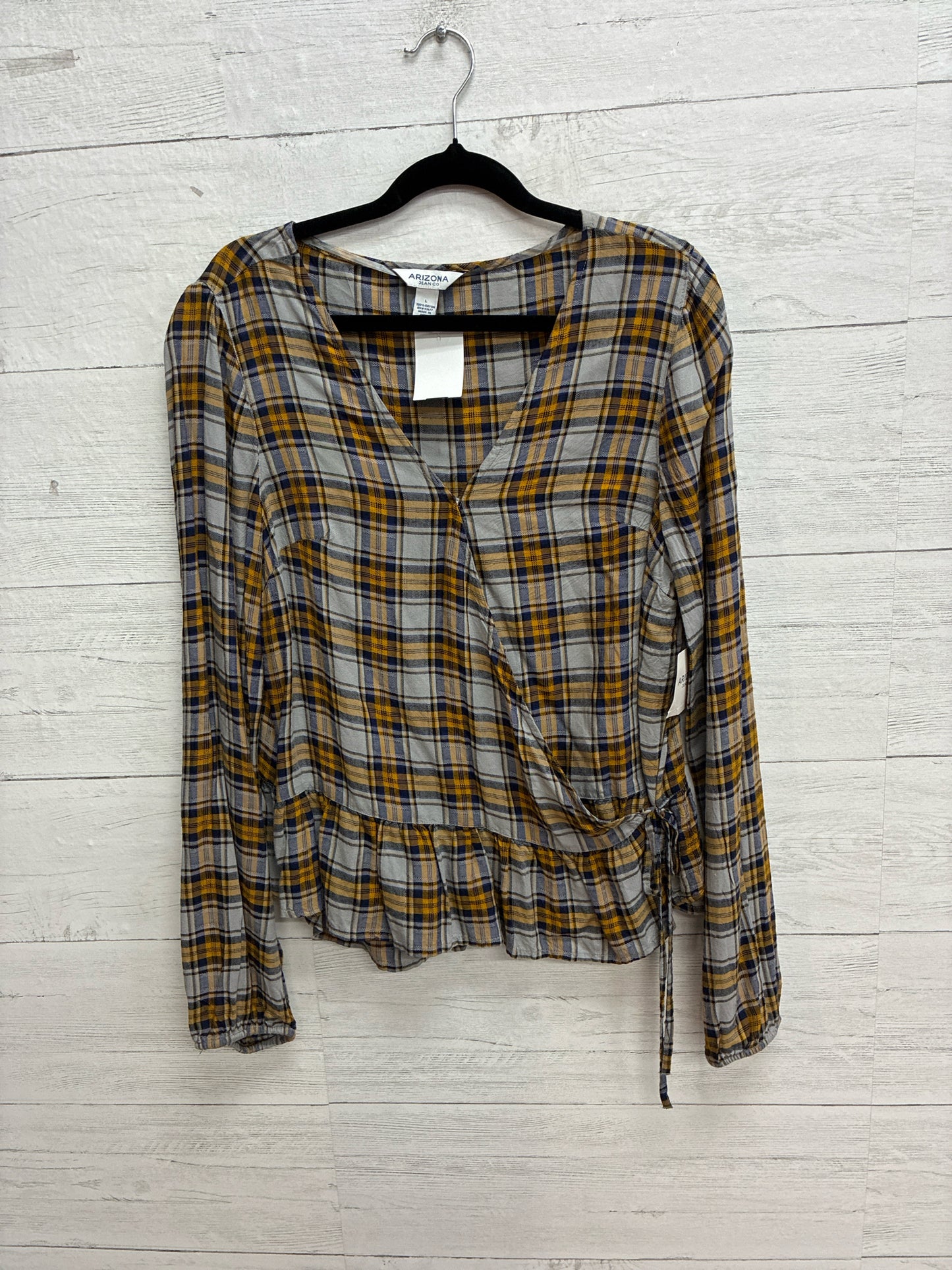Size L Arizona Yellow/Grey Womens Shirt