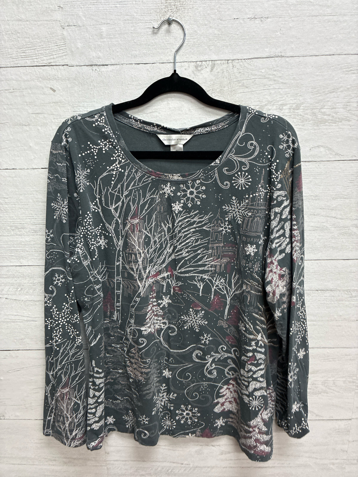 Size XL Christopher & Banks Gray Womens Shirt