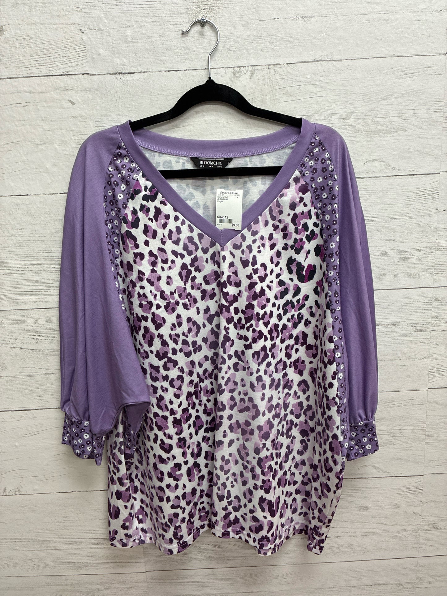 Size 12 BLOOM CHIC Purple Womens Shirt