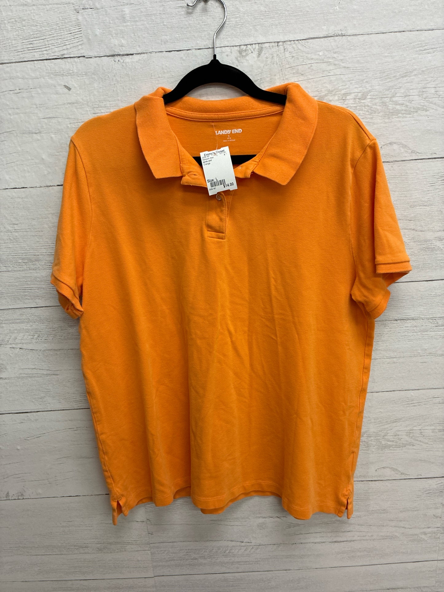 Size L lands end Orange Womens Shirt