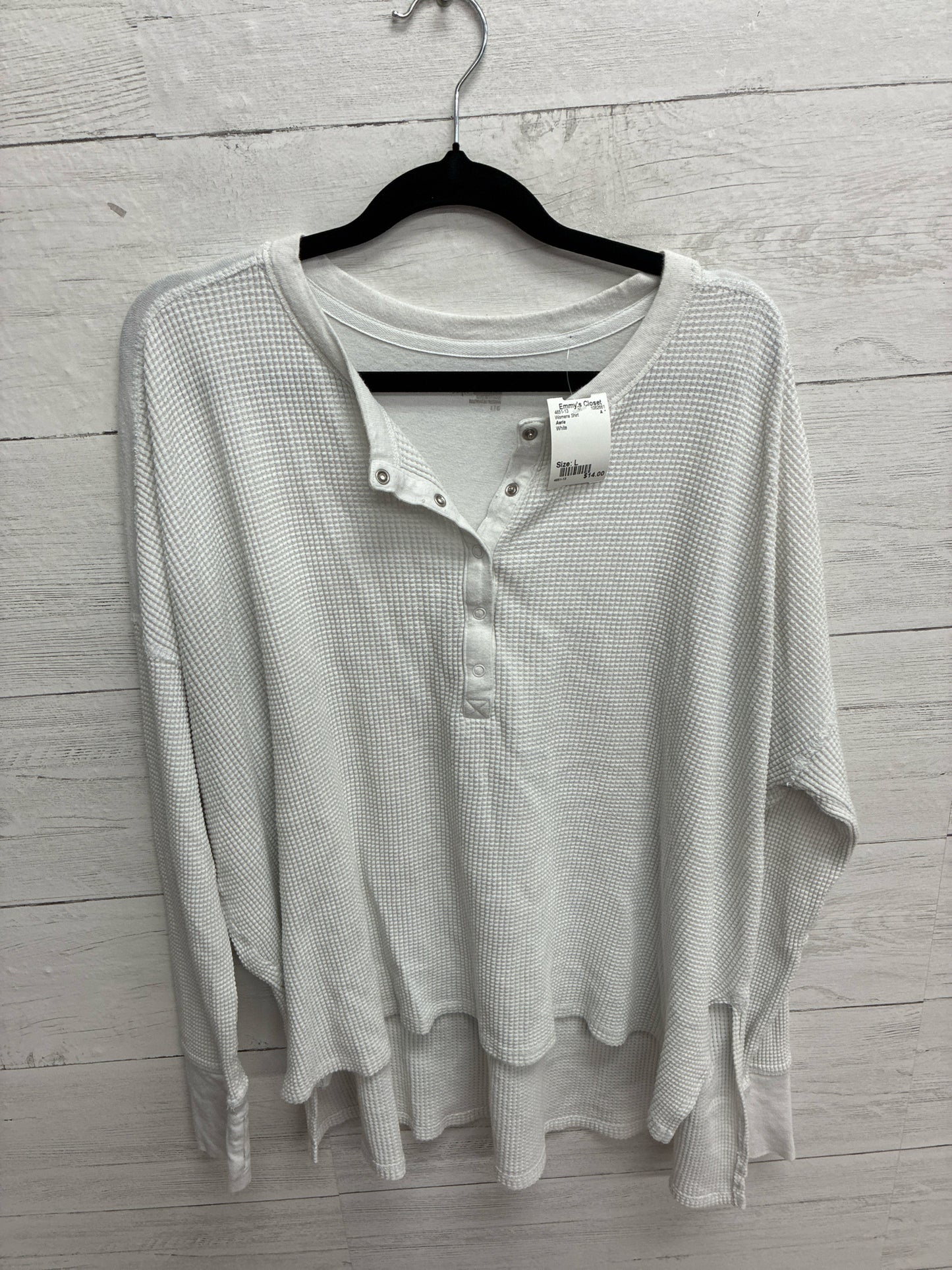 Size L Aerie White Womens Shirt