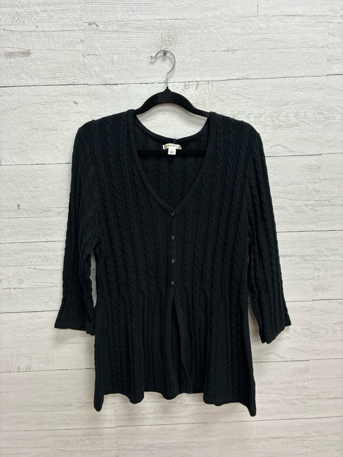 Size L Croft & Barrow Black Womens Sweater