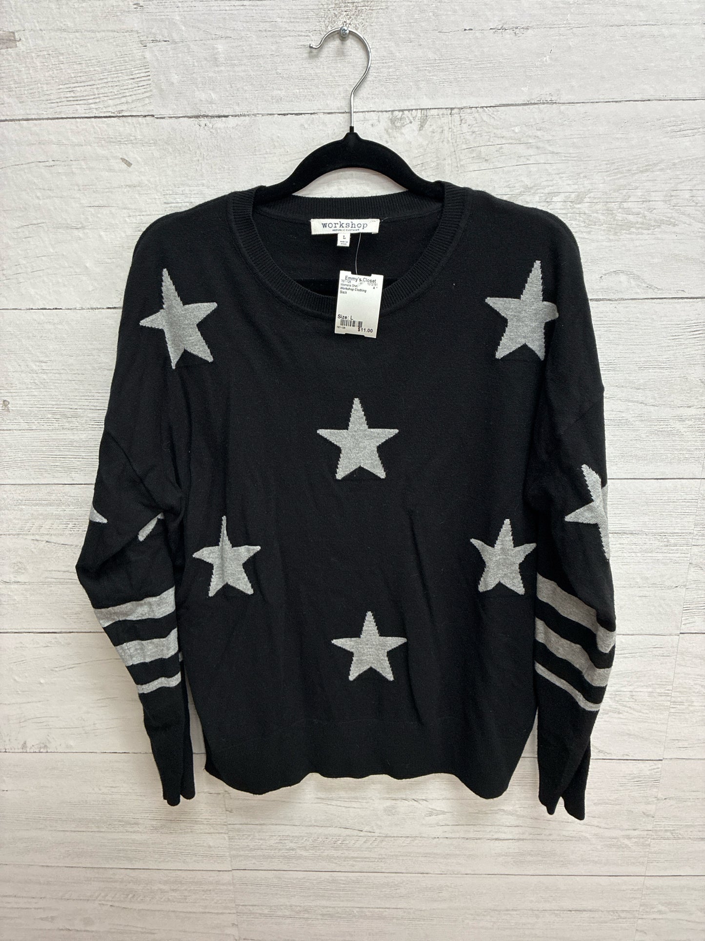 Size L Workshop Clothing Black Womens Shirt