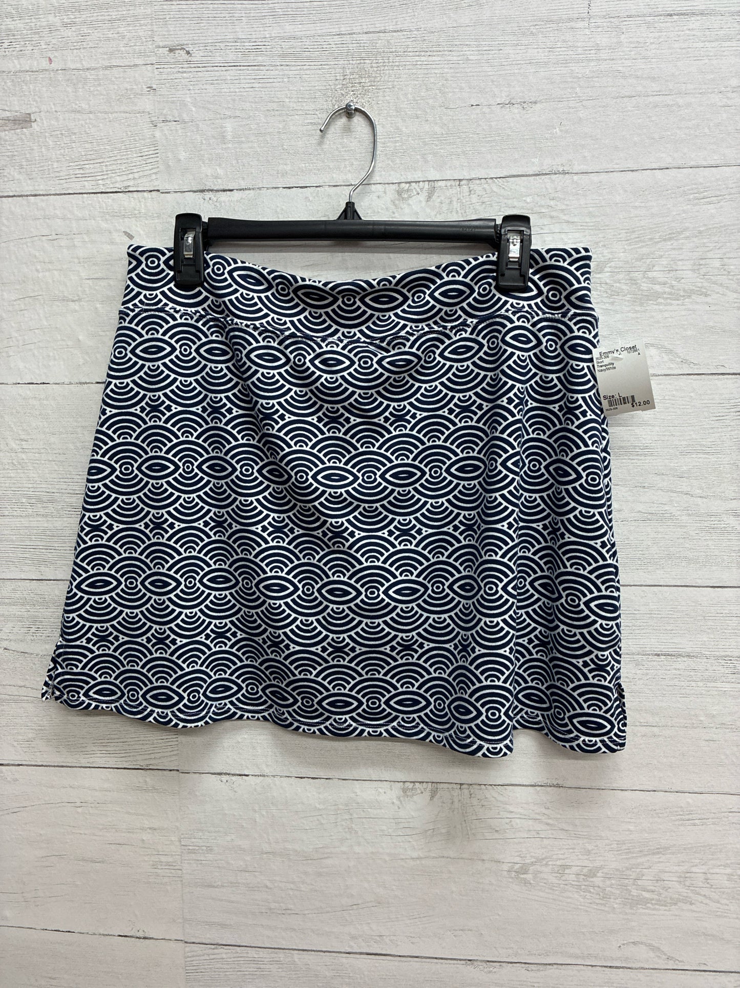 Size L Tranquility Navy/White Skort