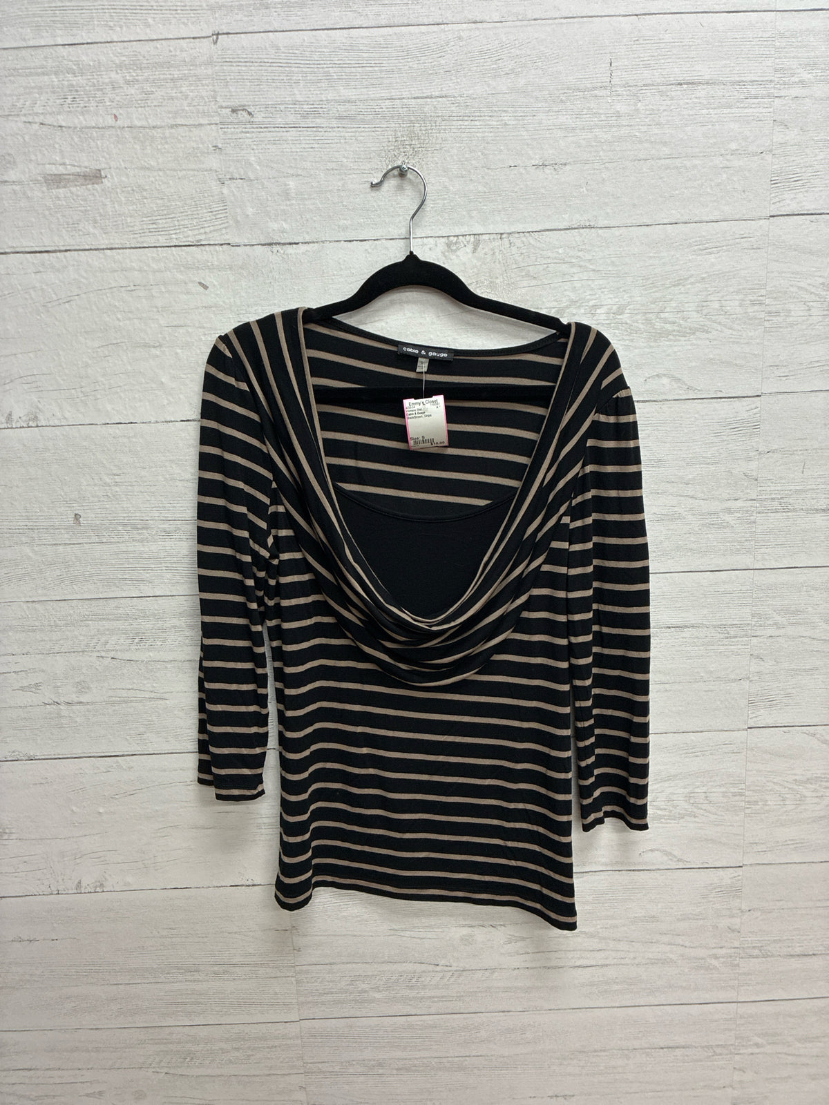 Size S Cable & Guage Black/Brown Womens Shirt