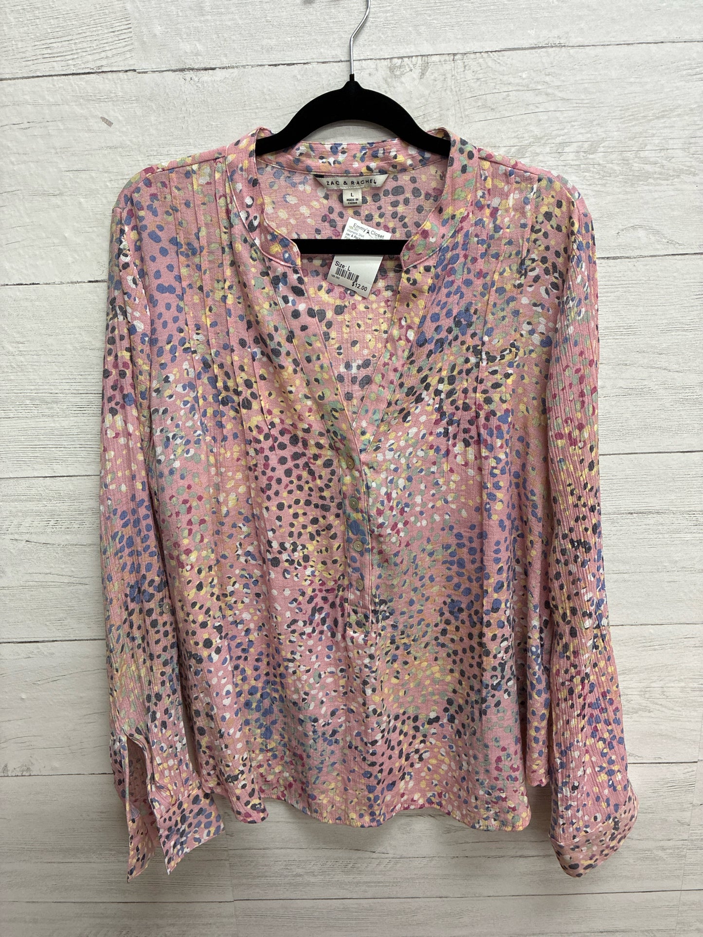 Size L zac & Rachel Pink Womens Shirt
