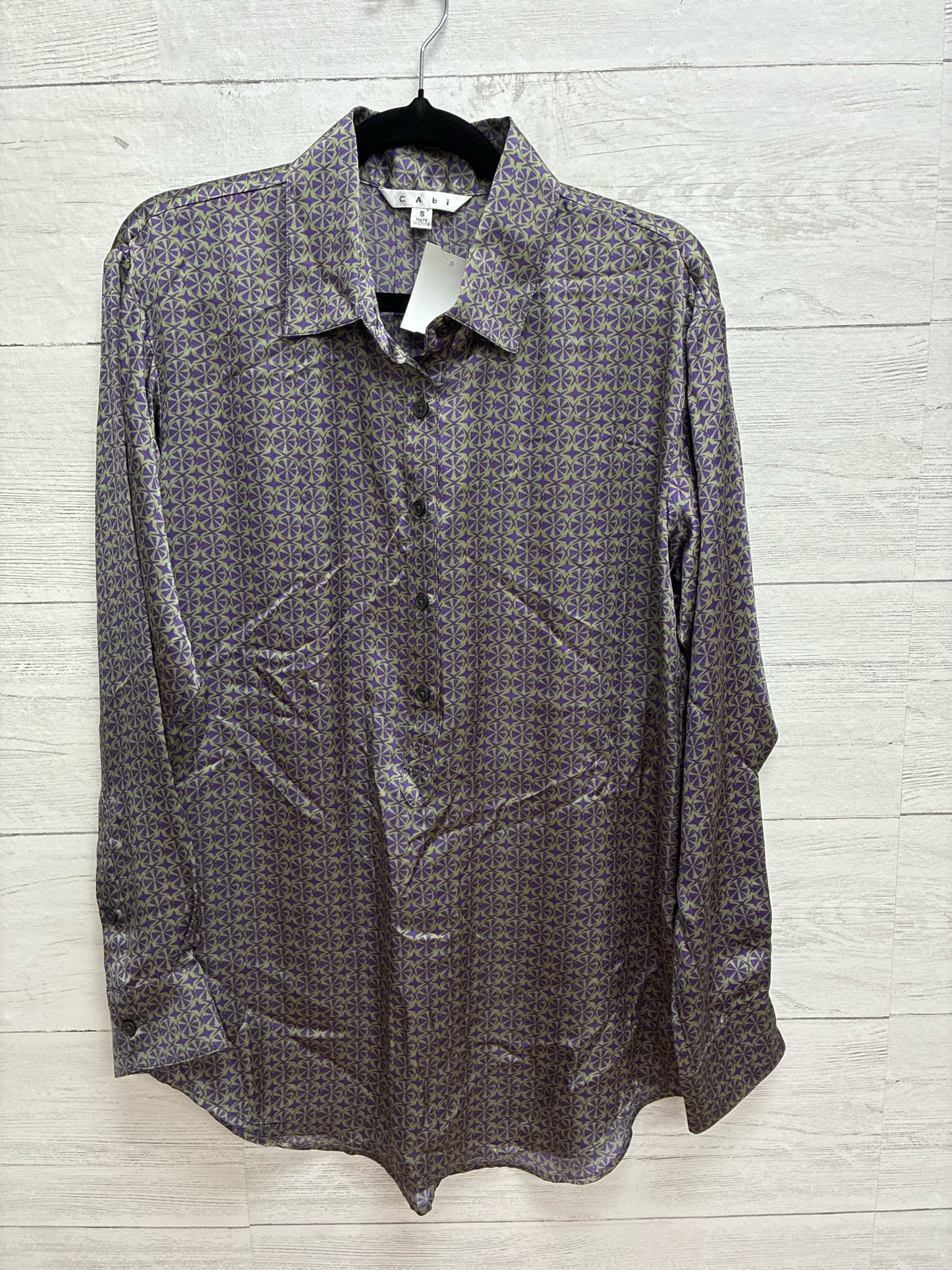 Size S Cabi green/purple Womens Shirt