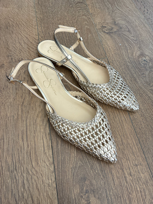 7.5 Jessica Simpson Gold Womens Shoe