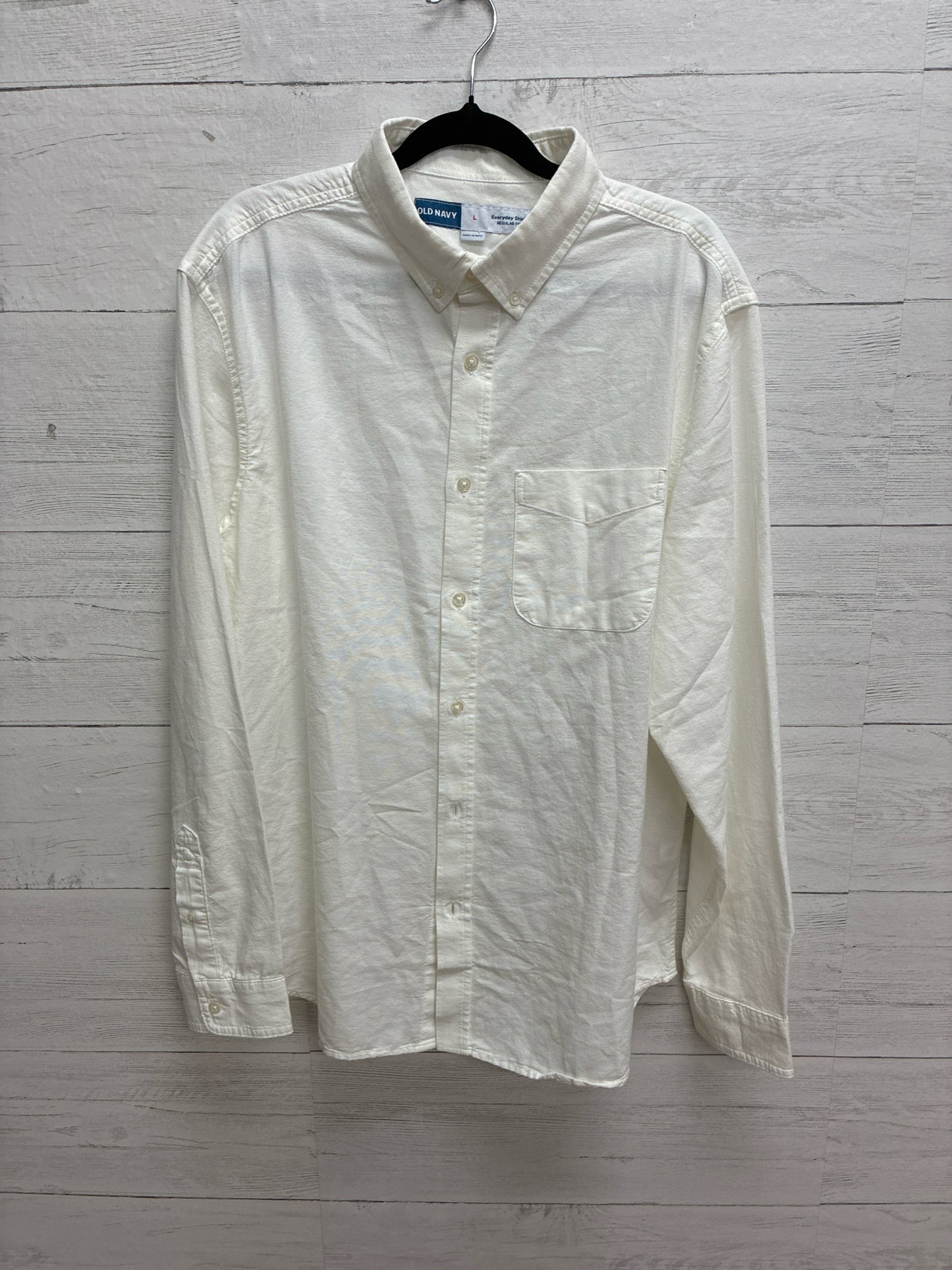 Size L Old Navy White Mens Shirt