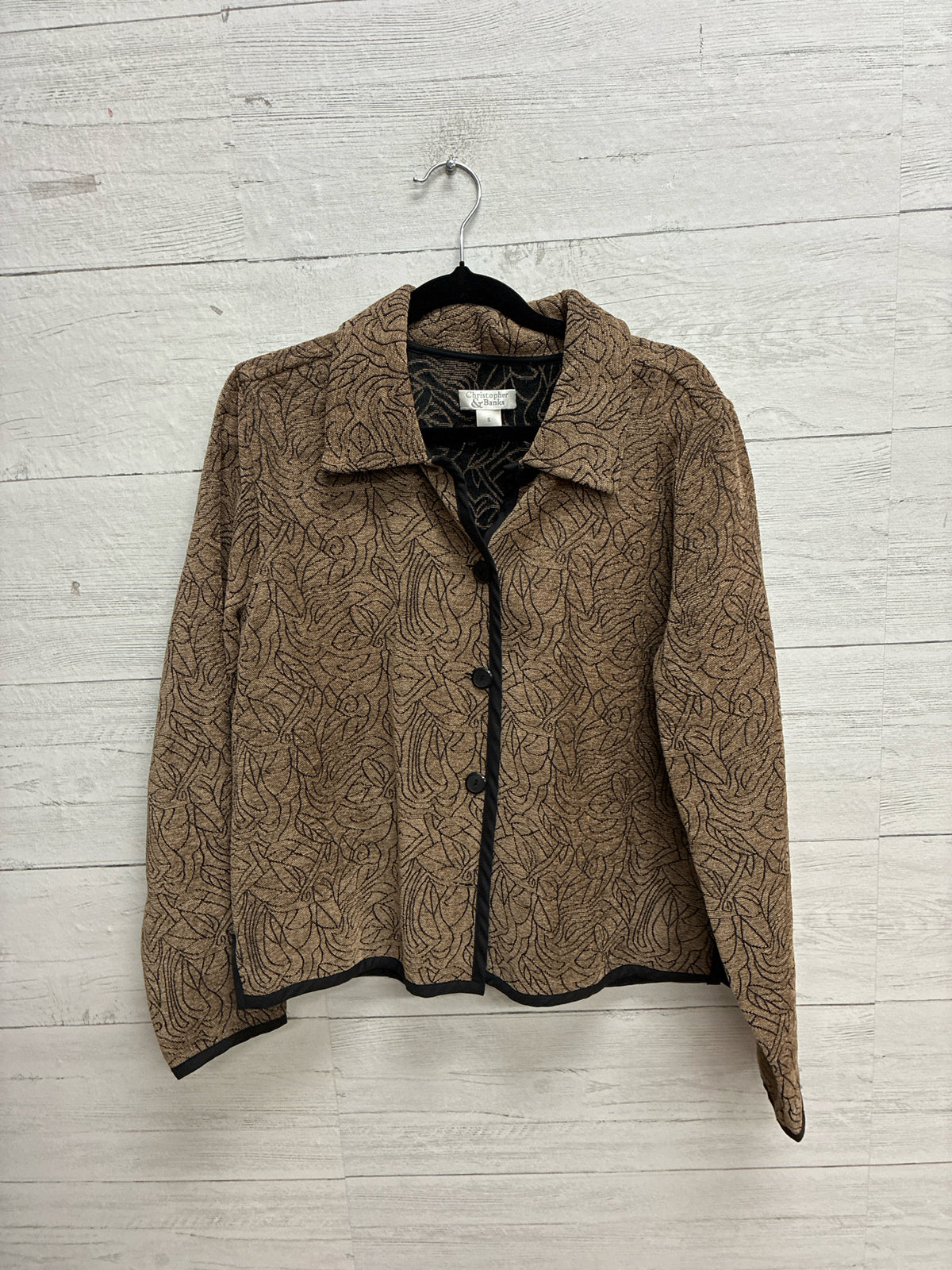 Size S Christopher & Banks Brown/black Womens Blazer