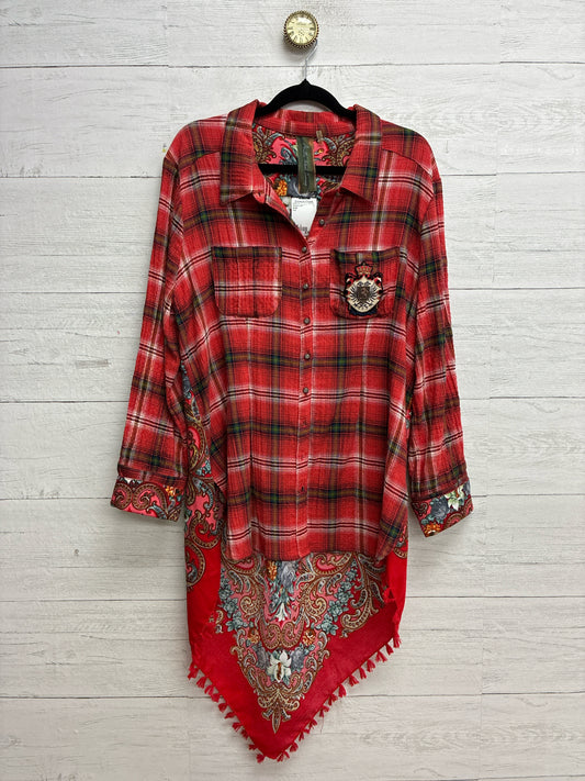 Size L Aratta Red Womens Shirt