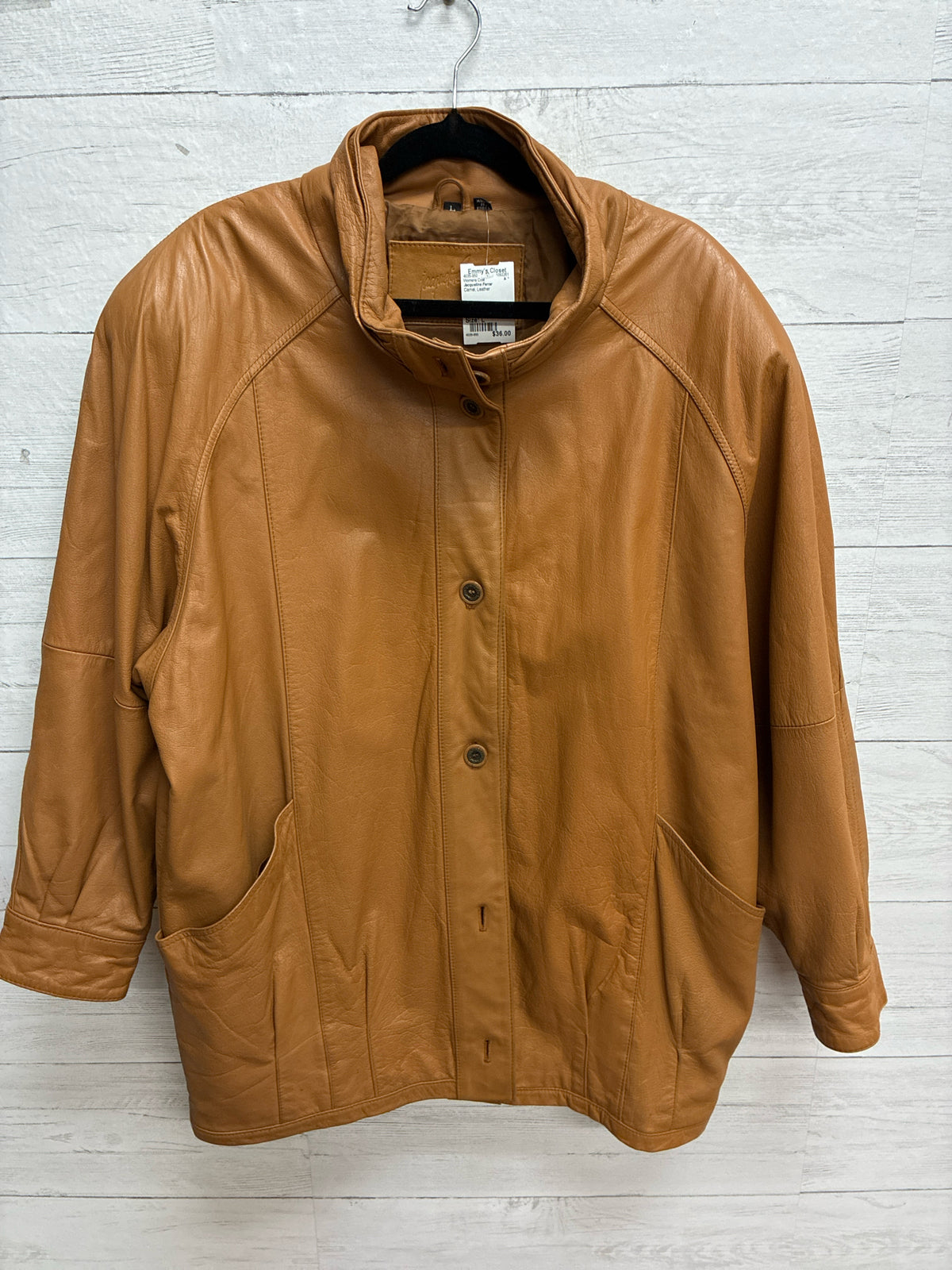 Size L Jacqueline Ferrar Camel Womens Coat