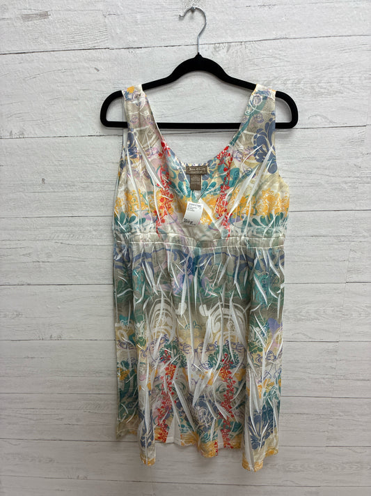 Size L Jane Ashley white & pastels Dress/Evening Wear