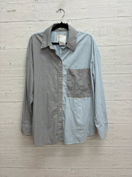 Size M Abercrombie & Fitch Blue/Grey Womens Shirt