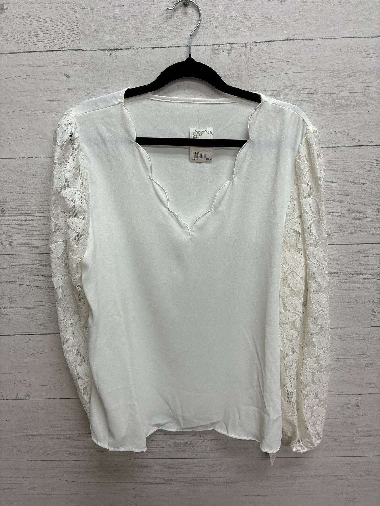 Size L CupShe White Womens Shirt