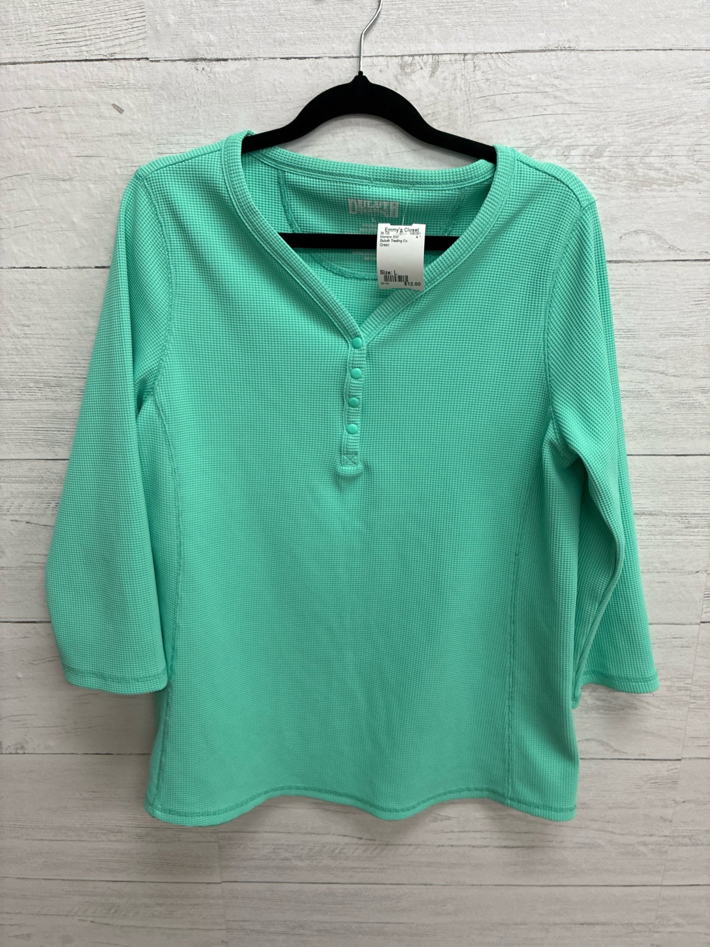 Size L Duluth Trading Co Green Womens Shirt