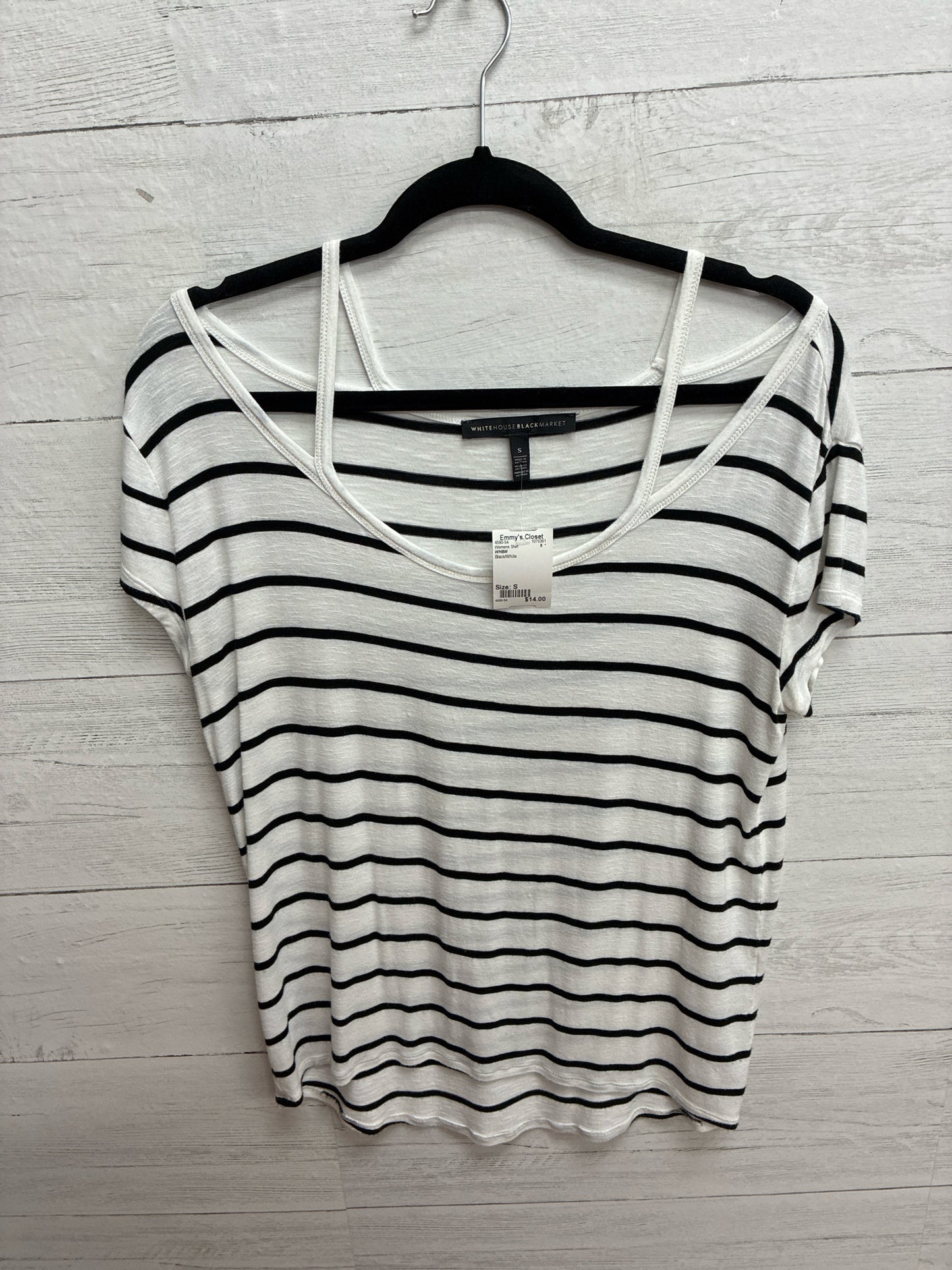 Size S WHBM Black/White Womens Shirt