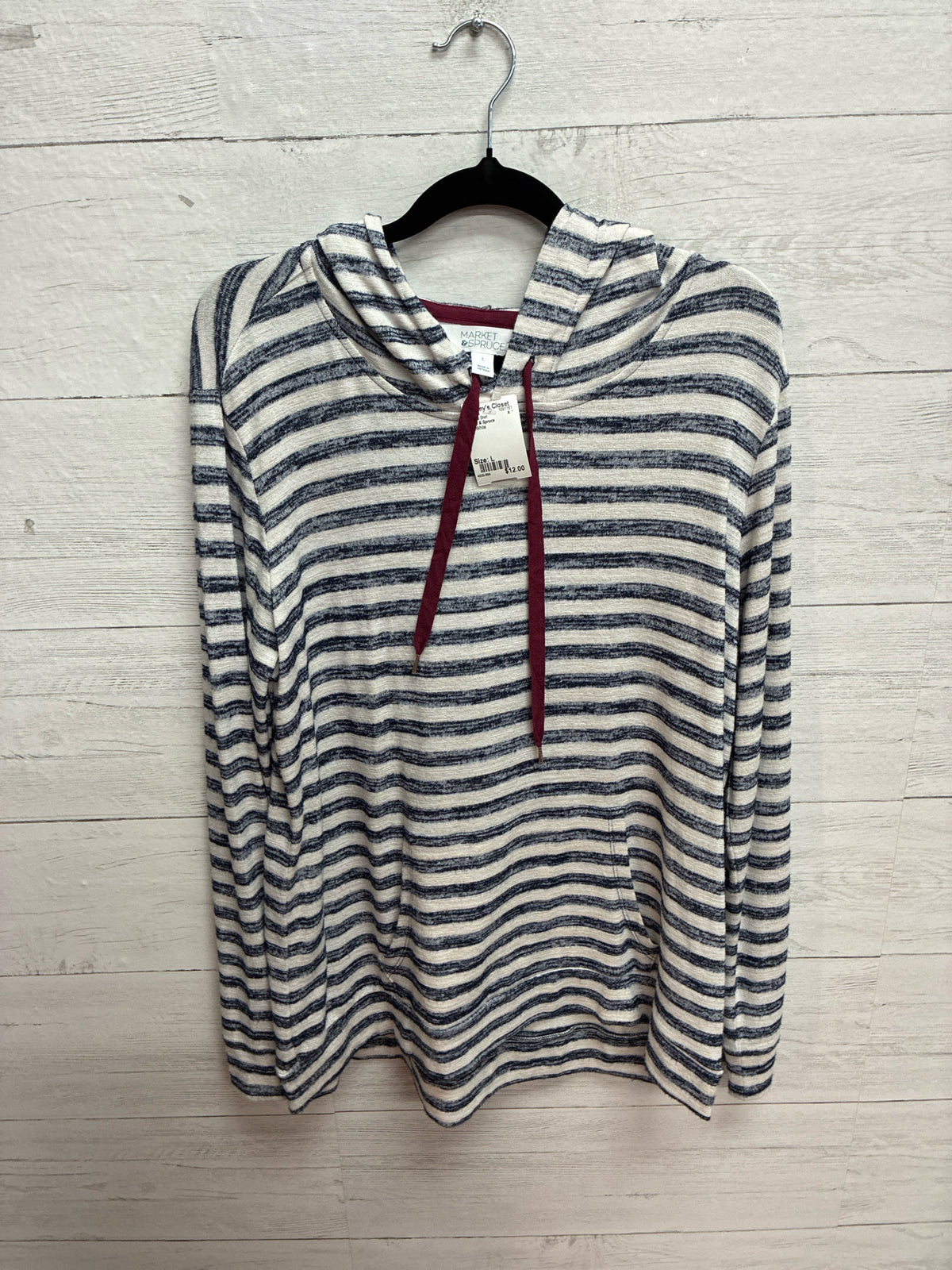 Size L Market & Spruce Blue/White Womens Shirt