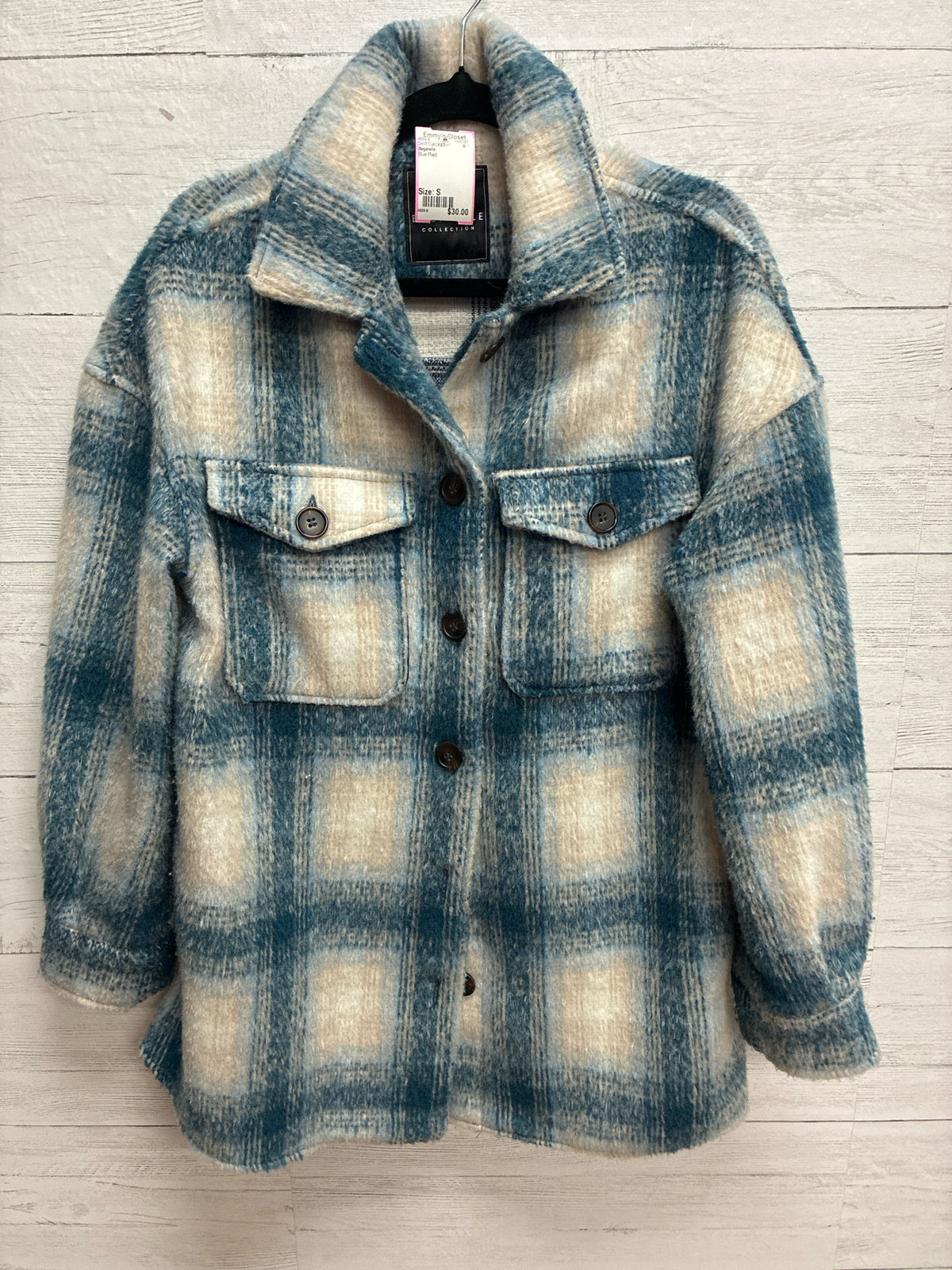 Size S Bagatelle Blue Plaid SHIRT/JACKET