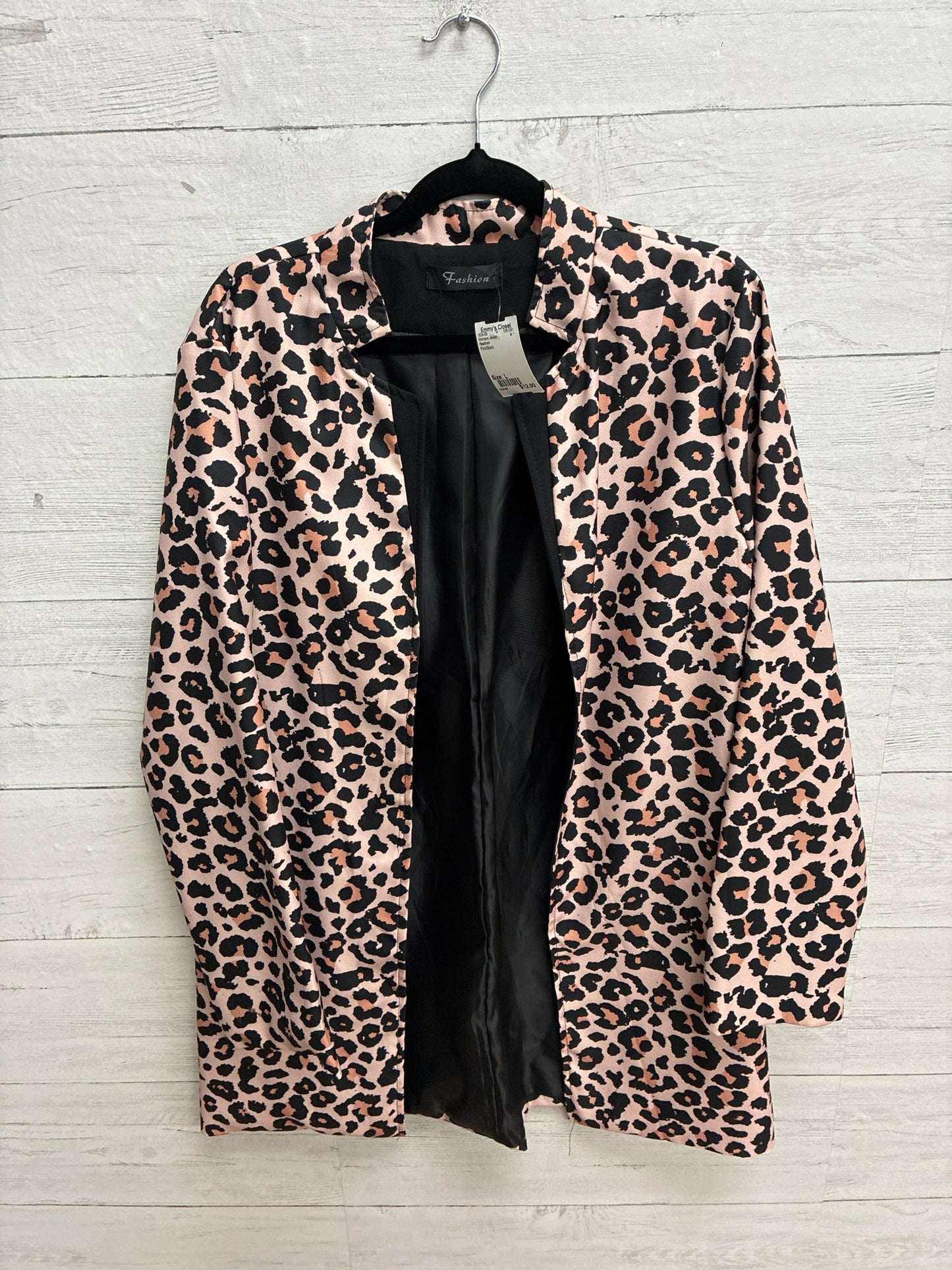 Size L Fashion Pink/Black Womens Jacket
