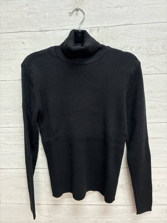 Size M Splendor Black Womens Turtleneck