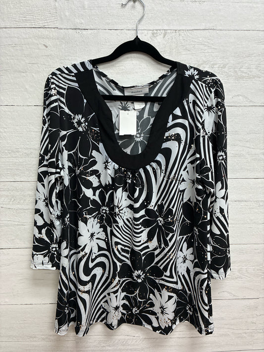Size XL Dress Barn BLACK FLORAL Womens Shirt