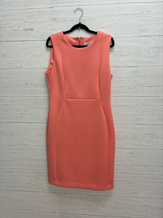 Size 12 Calvin Klein Peach Dress/Evening Wear