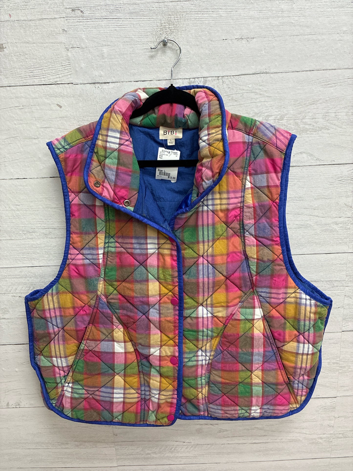 Size L Bi Bi Plaid Womens Vest