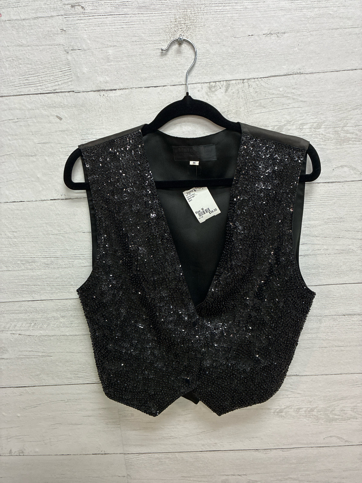 Size M Match-Ups Black Womens Vest
