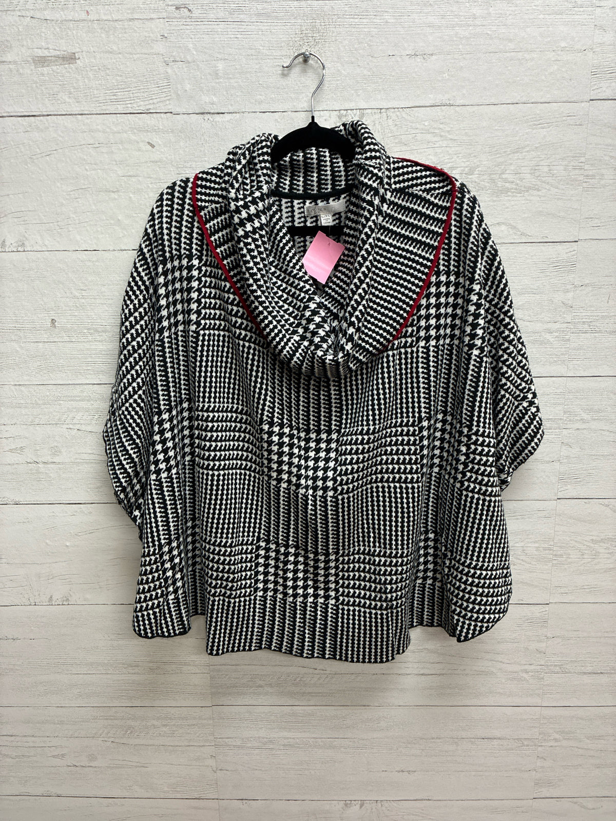 Size L/XL Fever Plaid Womens Poncho