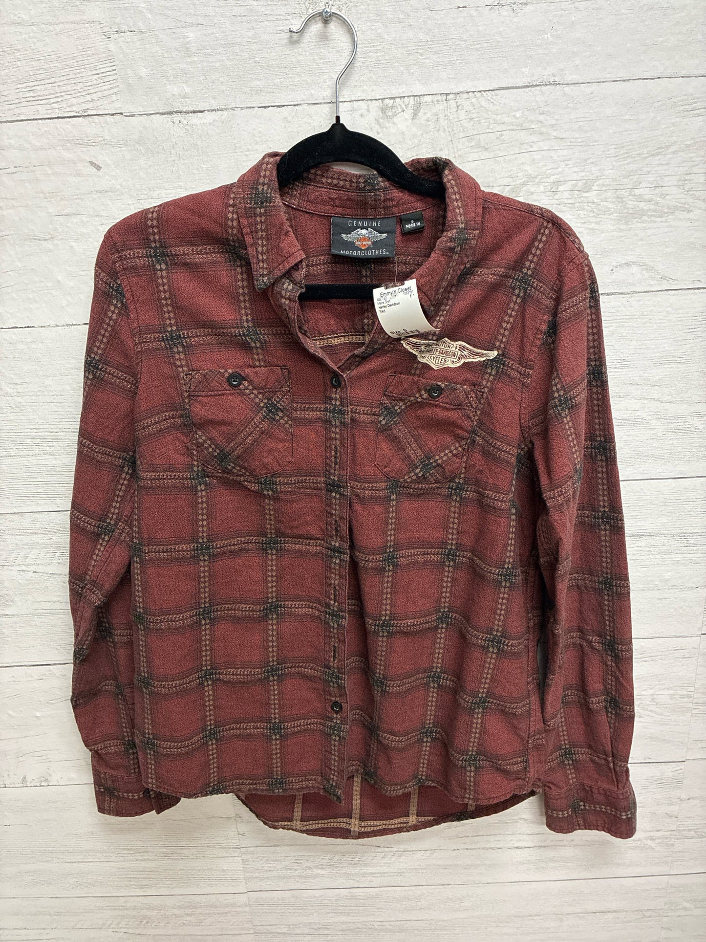 Size S Harley Davidson Red Mens Shirt