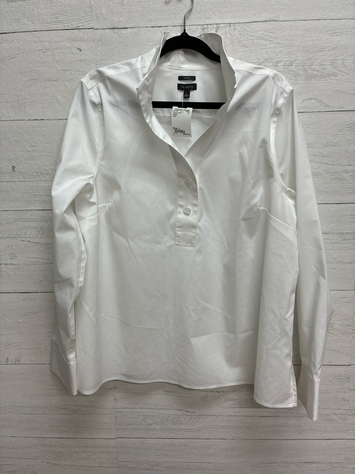 Size L Talbots White Womens Shirt