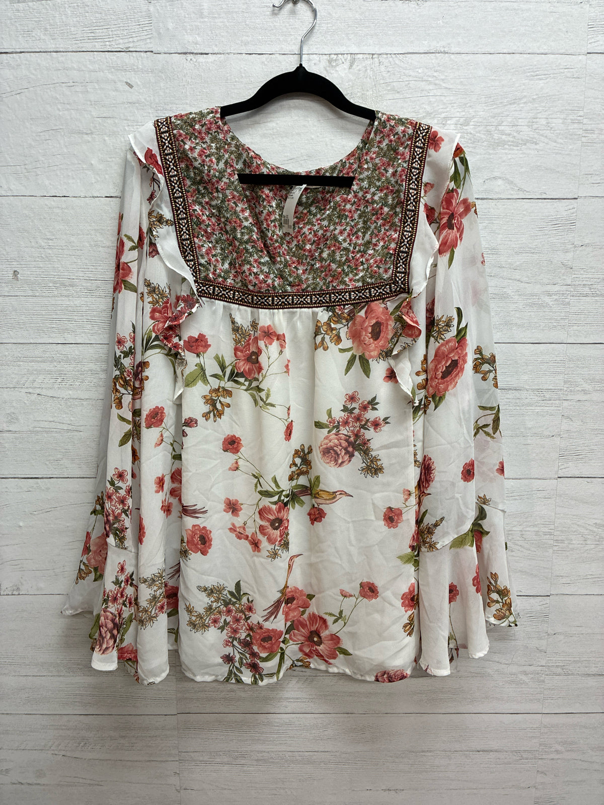 Size XXL My Danielle WHITE FLORAL Womens Shirt