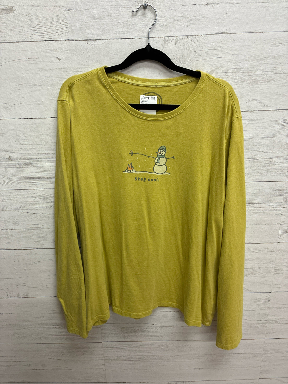 Size L Life is good Green Womens Shirt