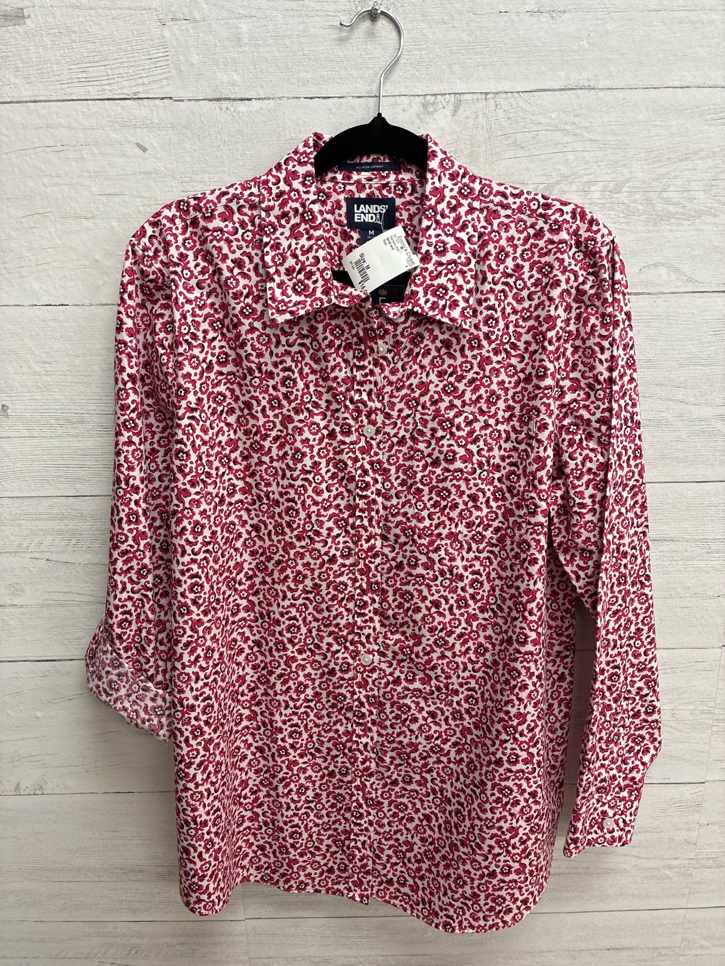Size M lands end Red Womens Shirt