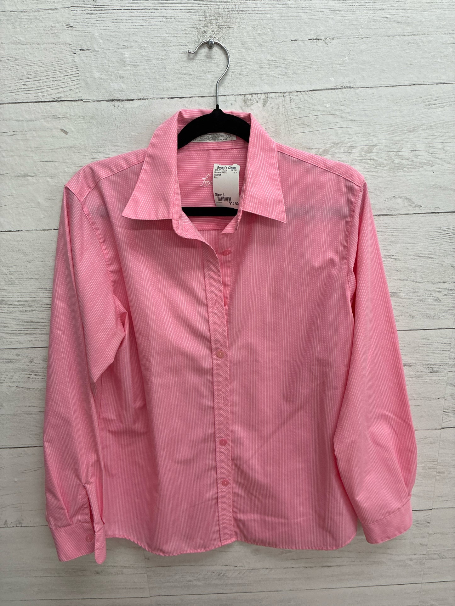 Size 6 Foxcroft Pink Womens Shirt