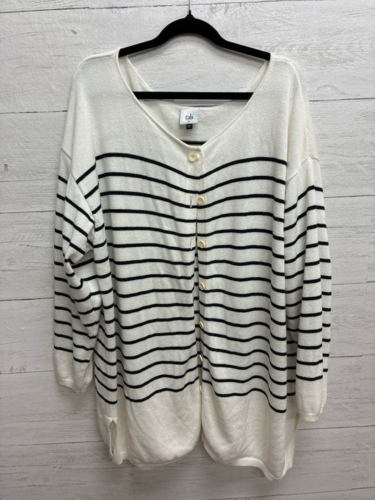 Size XL Cabi White/Black Womens Cardigan