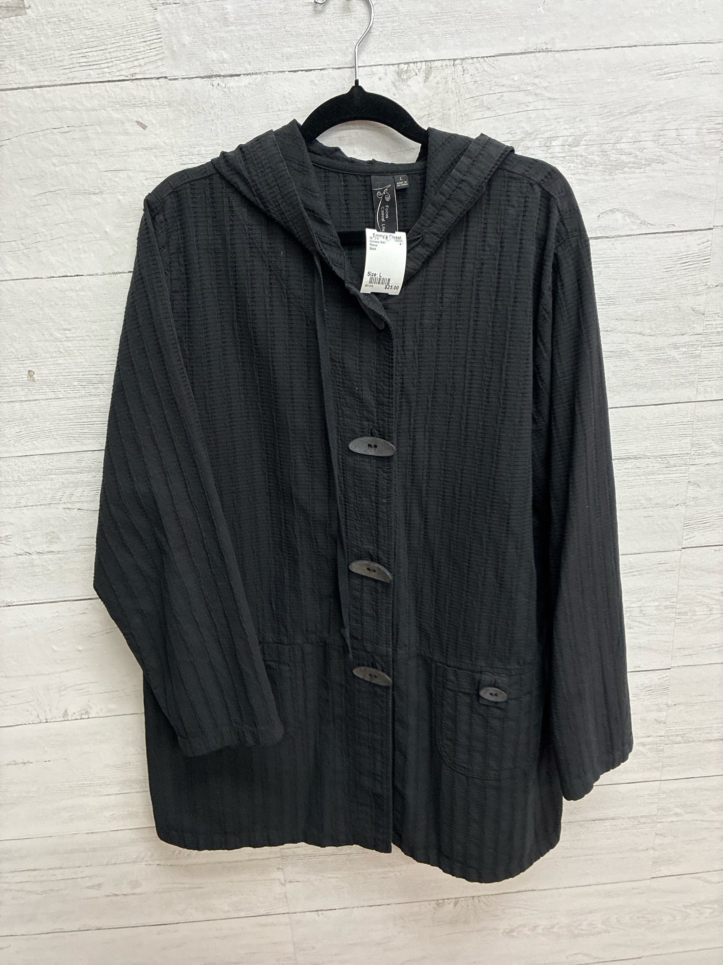 Size L Focus Black Womens Shirt