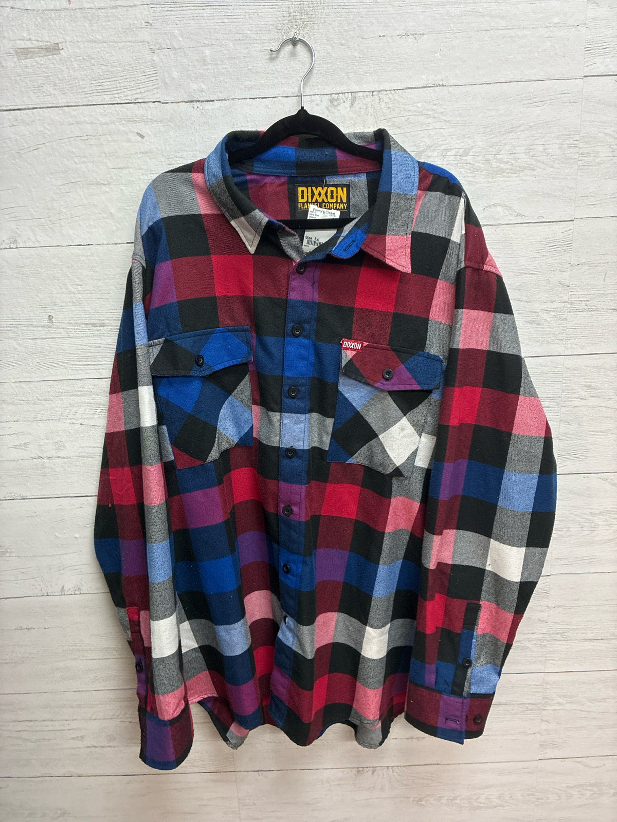 Size 3xl Dixxon Black/Red/Blue Mens Shirt