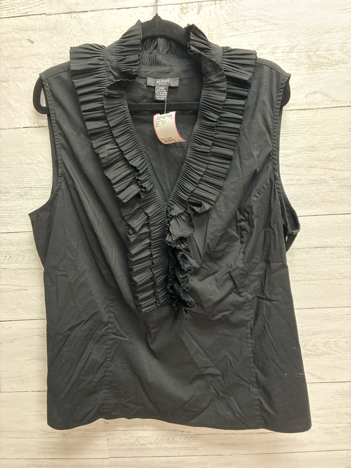 Size 20W Alfani Black Womens Shirt