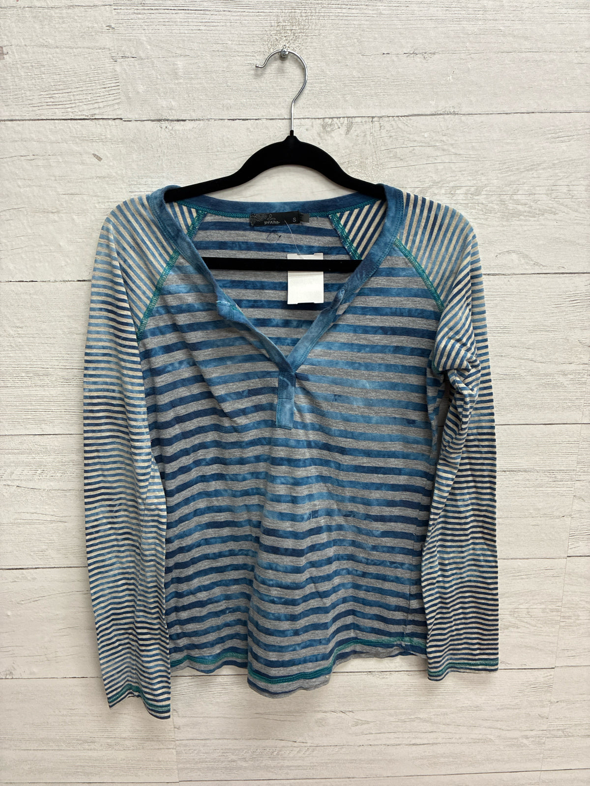 Size S prana Gray/blue Womens Shirt