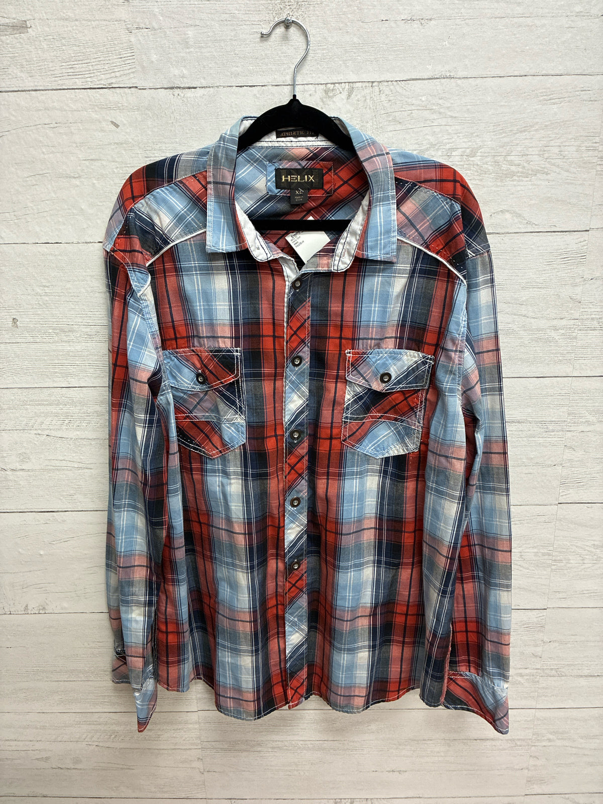 Size XL Helix Red/Blue Mens Shirt