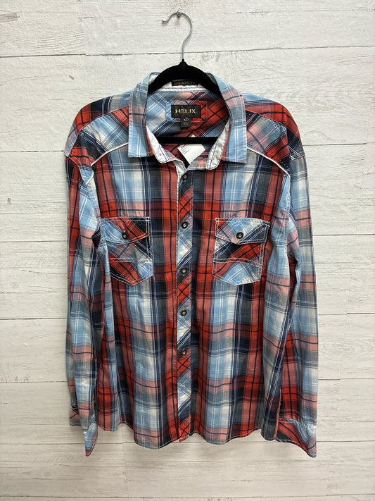 Size XL Helix Red/Blue Mens Shirt