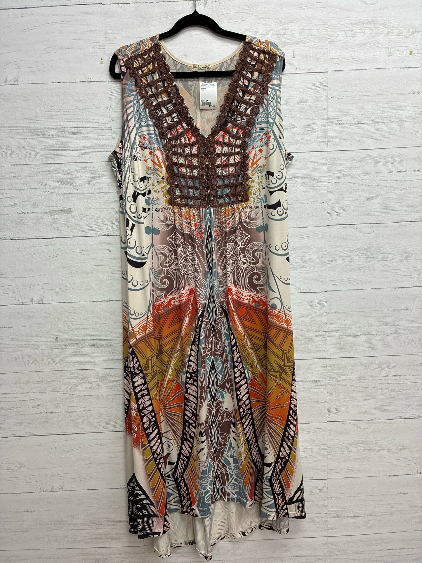 Size 2X One World Brown Dress/Evening Wear